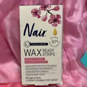 Nair Hair Remover Wax Ready-Strips for Face & Bikini 40 CT (U17)