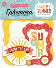 ECHO PARK "HAPPY SUMMER" EPHEMERA DIE CUTS (33 PIECES) SCRAPJACK'S PLACE