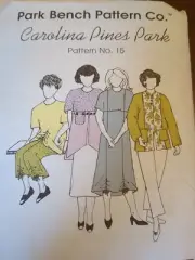 Park Bench Pattern Co. Carolina Pines Park #15 Dress,TA-shirt & Top UC Sz 12-18