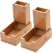 Arrowbash 2 Pcs Dice Tower with 14 Polyhedral Dice Set Foldable Wooden Die Dice Roller Castle Collapsible Rolling Case for Tabletop Games, Board Games
