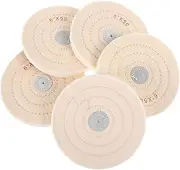 Operitacx 5pcs Cotton Buffing Wheels for Car Small Wheel Polishing Kit Metal Mirror Finish Wood Carving Polishing
