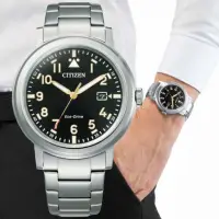 在飛比找momo購物網優惠-【CITIZEN 星辰】GENTS系列 光動能 時尚腕錶 母