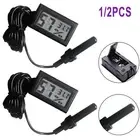 Waterproof Thermometer Hygrometer LCD Sensor Temperature Meter Monitor