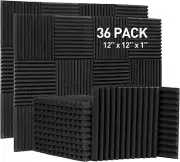 BUCOGAL 36 Pack Sound Proof Foam Panels, Wedges Acoustic Panels Sound Absorbing,