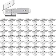 Elqater 50Pcs Double Piggyback Spade Connectors,Electrical Double Male Female Adapter,Quick Disconnect Spade Crimp Terminals Kit Easy to Use