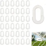 36PCS Football Net Clips Football Goal Net Clips Goal Net Clips Soccer Goal Accessories Easy To Fit For Football Soccer Nets, Tennis Nets, Outdoor Sports, Players Teammates Coaches (White)
