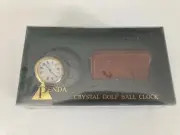 Penda Crystal Golf Ball Clock Quartz Desk Paper Weight Roman Numeral - NEW