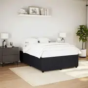 vidaXL Bed Frame without Mattress Black Double Velvet
