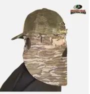 QuikCamo® 2-in-1 Mesh Hat/rear Mask Mossy Oak Bottomland Camo - L 59cm 7 3/8 Adj