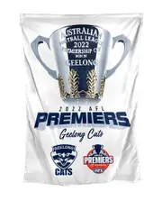 Geelong Cats 2022 Premiers Premiership AFL Wall Flag