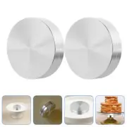 2 Pcs Baking Turntable Cake Rotating Stand Non-slip Bearing Tray for Decorating