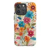 For iPhone 15 Pro Max Tough Case Compatible with MagSafe Floral Symphony
