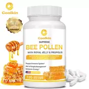 120pcs Bee Pollen-Organic, Increased Energy, Anti-oxidation-Royal Jelly,Propolis
