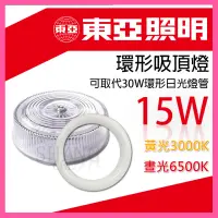 在飛比找蝦皮購物優惠-【挑戰蝦皮更低價】東亞 15W LED燈具 環形燈管 圓形燈