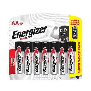 【Energizer 勁量】10倍電量MAX鹼性3號AA電池4入/8入/12入(1.5V長效鹼性電池LR6)