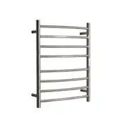 HOTWIRE Hotwire Heated Towel Rail - Curved Round Bar (H700mmxW530mm) with Timer - Brushed