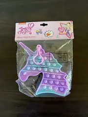 NIP JoJo Siwa Unicorn Popper Fidget Keychain Multicolor Poppet Bubble ADHD