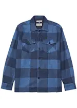 Nudie Jeans Vincent Checked Wool-blend Overshirt - Blue - L L