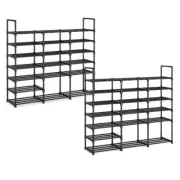 NNEAGS 2X 19-Shelf Tier Shoe Storage Shelf Space-Saving Caddy Rack Organiser wit