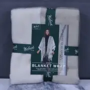 Woolrich Blanket Wrap Shawl Women One Size Beige Tan Miranda Plaid NIB
