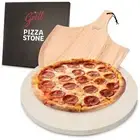 HANS GRILL PIZZA STONE | Circular Pizza Stone For Oven Baking & BBQ Grilling ...