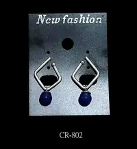 在飛比找Yahoo!奇摩拍賣優惠-CR-802 純銀菱型(14MMX17MM)鑲藍瑪瑙圓珠(6