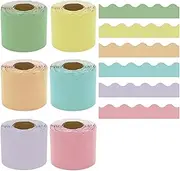 6X Corrugated Border Roll 6 Rolls of Backing Paper for Display Boards Back-to-School Border Rolls for Displays Border, A