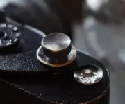 NANIGASHI Shutter Release Button Brass Black dyed finish Large Made in Japan