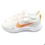 【MEI LAN】NIKE DOWNSHIFTER 12 (女) 輕量 透氣 緩震 慢跑鞋 DD9294-101 米白橘