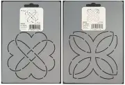 2 Quilting Stencils Beginner Block Quilt Pattern Floral Heart Quilters Template