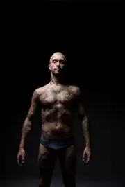 [M293] Male Model Showing Off Body To Viewer Fine Art Hunky Physique