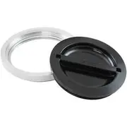 Aeroflow 6" Weld Bung And Black Cap Alloy Ice Box Female Weld-On Water Aeroflow - AF464-96BLK