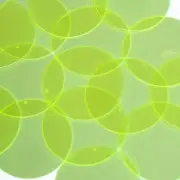 Round Vinyl Shape 50mm Yellow Go Go Fluorescent Edge Glow