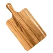 Wood Cutting Board 17x9 Inch Acacia Serving With Handle Chopping For Home