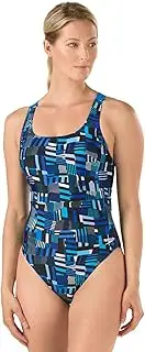 [Speedo] Pro LT Trippy Stripe Drop Back One Piece Swimsuit - Youth