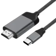 USB C to UHD Cable 4K 60Hz/30Hz Aluminum Shell Nylon Braided USB C to UHD