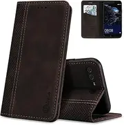 [AKABEILA] Case Compatible with Samsung Galaxy S23 Plus Premium PU Leather Flip Wallet Case with Magnetic Closure Kickstand Card Slots Folio Mobile Phone Case Cover Protective Case Dark Brown