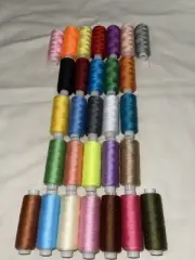 Lot of 29 Spools Embroidery Thread Colorful 2” Spools New