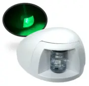 Marine Boat White LED Navigation Bow Light Green Starboard Horizontal Mount 23LM