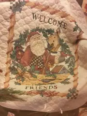 Debbie Mumm Holiday XMAS SANTA WELCOME Friends Quilt KIT 34x43 Pre-Quilted 8659