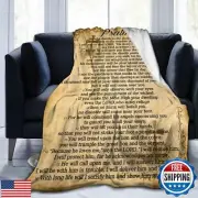 Psalm 91 Blanket Christian Gifts (60x50inch)- Religious Throw Blanket Soft Li