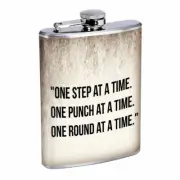 One Step Punch Em1 Flask 8oz Stainless Steel Hip Drinking Whiskey
