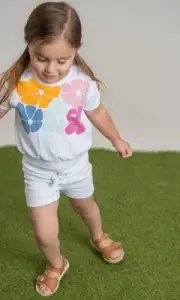 Hopscotch Big Flowers Set Sz 3 Little Girl- Flower Power - Spring Summer Outfit