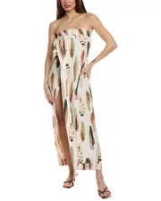 Agua by Agua Bendita Pluma Linen Caftan