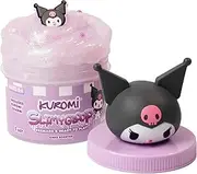 Kuromi SLIMYGLOOP Jar, 8 oz Purple & White Cake-Scented Slime With Beads & Charm, Sanrio Hello Kitty Merch, Slime Kit for Kids