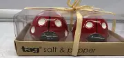 Red Lady Bug Salt & Pepper Shaker TUG New NWT