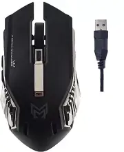 Gaming Mouse Mechanical GM88A Wired RGB Flowing Backlit light - Black