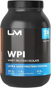 UM Sports Whey Protein Isolate WPI, 100% Whey Isolate Lean Protein Powder for Men and Women, Chocolate Dream 1kg (2.2 lbs), 28 Serve