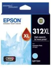 Epson 312XL Light Cyan Ink Cartridge - High Yield