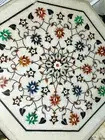 Floral Marble White Coffee Table Top for Hallway Liivng Room Decor